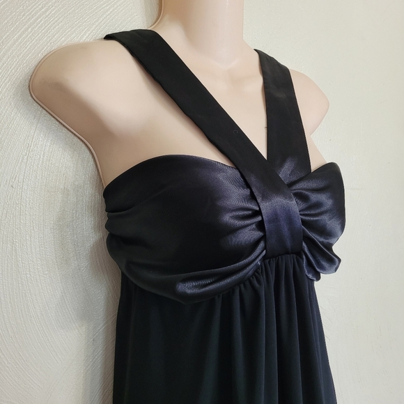 Bisou Bisou Black Satin Formal Dress Size Women's 12 NEW with Tags - Picture 4 of 13
